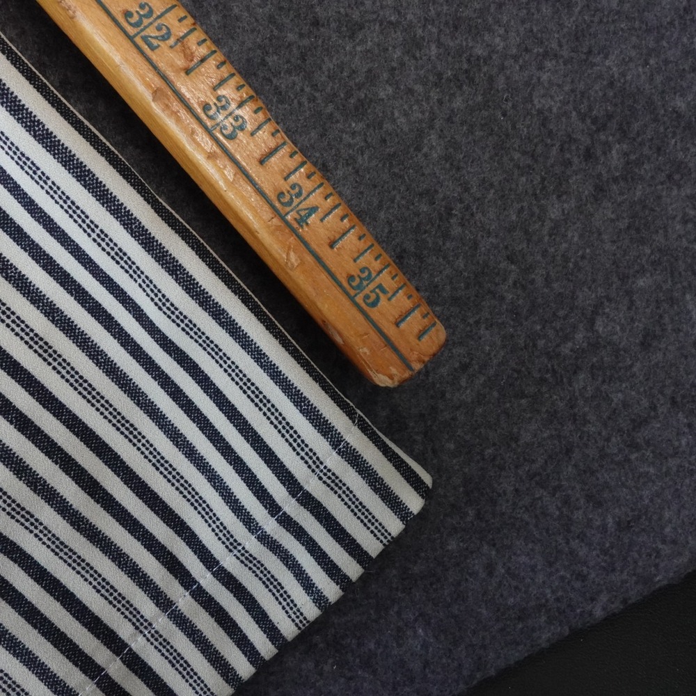 Monteau Los Angeles Striped Wide Leg Jumpsuit Navy White Wrap Front  Large - Picture 8 of 10